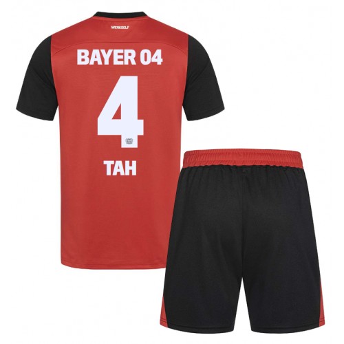 Bayer Leverkusen Jonathan Tah #4 Domaci Dres za djecu 2024-25 Kratak Rukav (+ Kratke hlače)